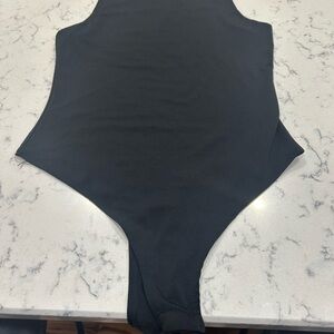 SHEIN Black Bodysuit with Plunging V-Neckline